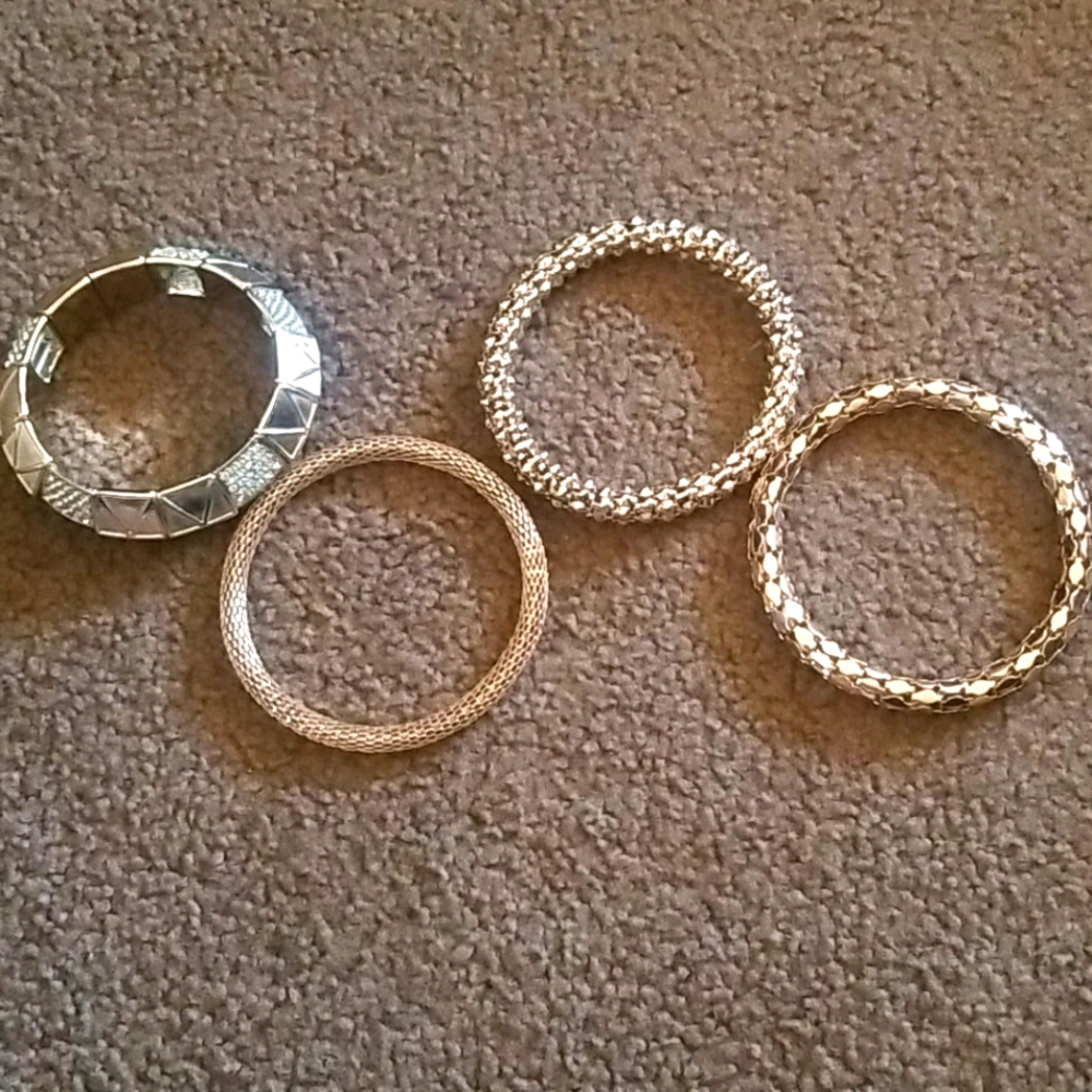 4 gold bracelets